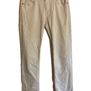 PAIGE Lennox Men’s Pants White Icecap Slim Straight Stretch